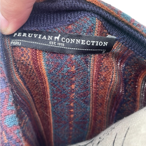 Peruvian Connection 100% Pima Cotton Western/Boho Long Cardigan, Size Small - Picture 5 of 6